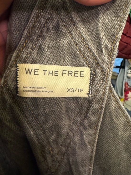 NWOT Free People We The Free Good Luck Barrel Overalls - archive grey - XS - Picture 11 of 11